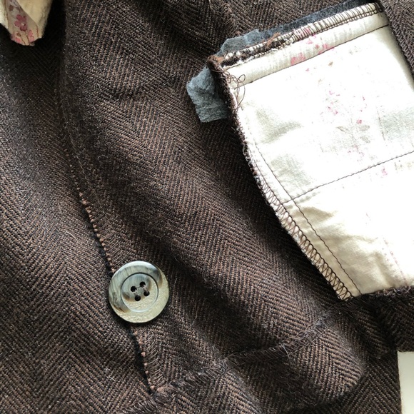 FANG Brown Acrylic Wool Blazer Size M Juniors - Picture 9 of 16